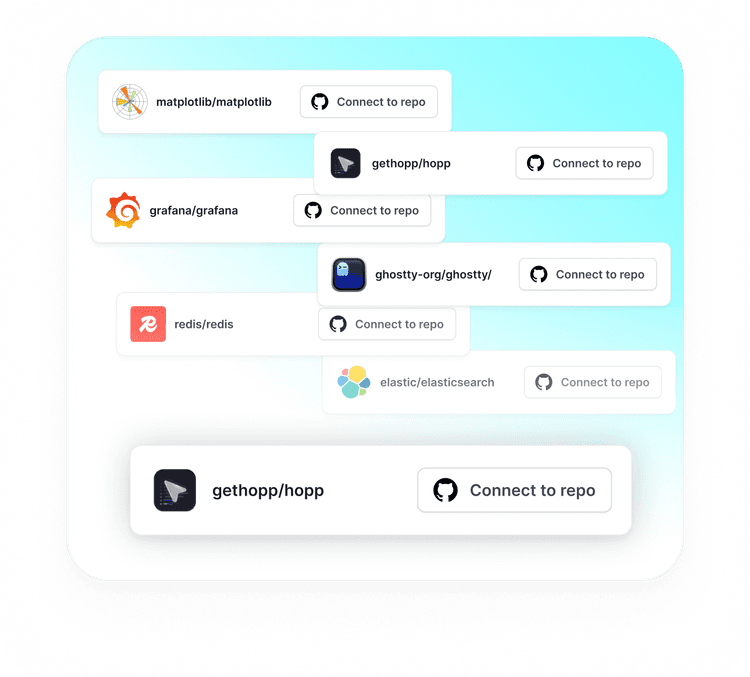 Connect your repositories visual