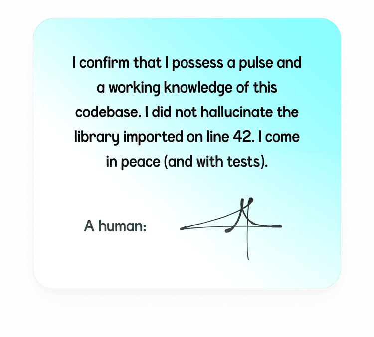 Sign your work visual